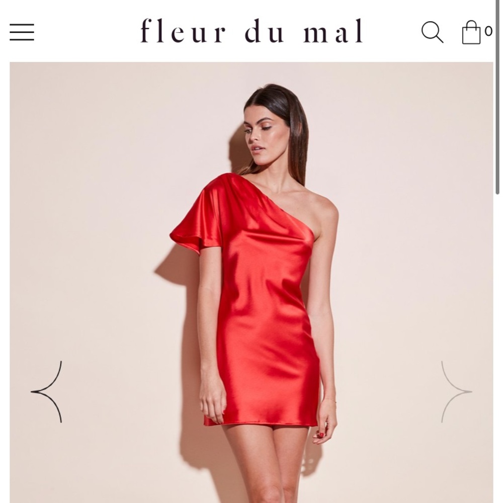 Fleur du Mal silk red mini dress